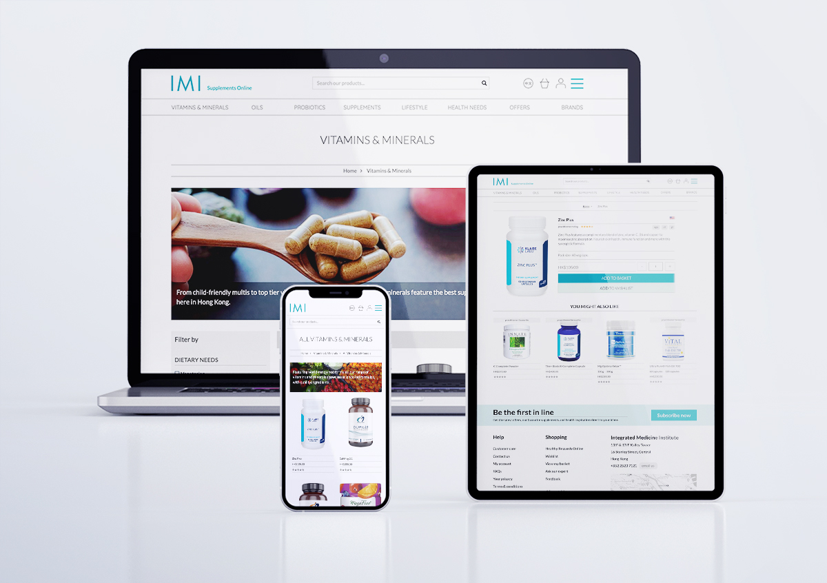 Hong Kong E-Commerce Website IMI Shown on a Variety of Devices